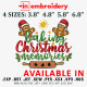 Baking Christmas Memories Machine Embroidery Design 4 Sizes