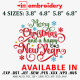 Merry Christmas and a Happy machine Embroidery Design 4 Sizes