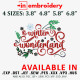 Winter Wonderland Christmas machine Embroidery Design 4 Sizes