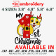 My 1st and Funny Christmas Machine Embroidery Design 4 Sizes