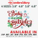 Baby Its Cold Outside machine Embroidery Design 4 Sizes