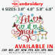 Let-It-Snow Christmas Machine Embroidery Design 4 Sizes