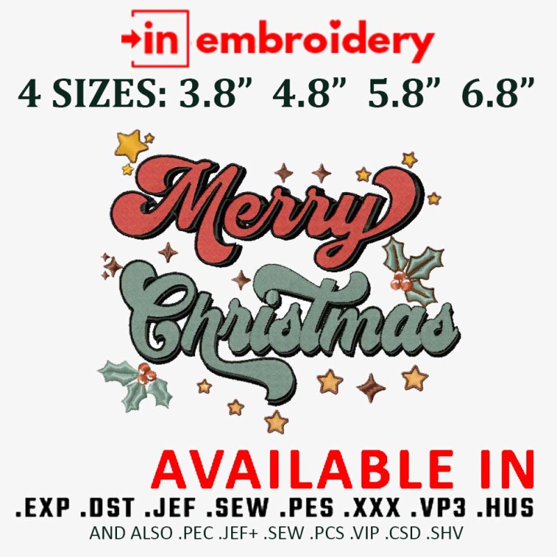 My 1st Christmas machine Embroidery Design 4 Sizes