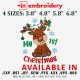My 1st Christmas Deer machine Embroidery Design 4 Sizes