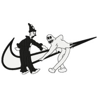 Swoosh x Ghost Halloween Embroidery Design 4 Sizes