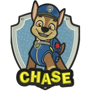 Chase from Paw Patrol Embroidery Designs 2 Sizes