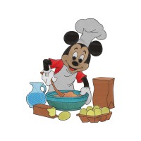 Chef Mickey Mouse Embroidery Design 3 Sizes