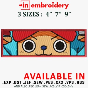 Chopper Eyes One Piece Embroidery Design 3 Sizes