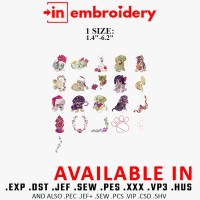 Christmas Puppies Embroidery Designs 21 Designs