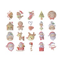 Christmas Santa Snowman and Gingerbread Embroidery Designs 3 Sizes