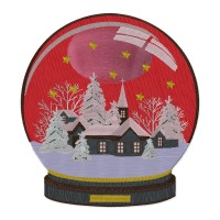 Christmas Snow Globe Village Embroidery Design – 1 Size