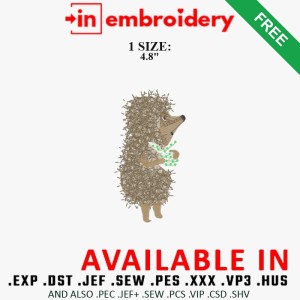 Cute Hedgehog Embroidery Design Free Download