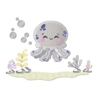 Cute Octopus Under the Sea Embroidery Design 8 Sizes Free Download