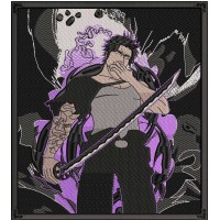 purple YAMI SUKEHIRO Embroidery Design 4 Sizes