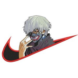 Swoosh x Kaneki Tokyo Ghoul Embroidery Design 3 Sizes