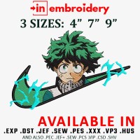 Swooch Izuku Midoriya Embroidery Design 3 Sizes