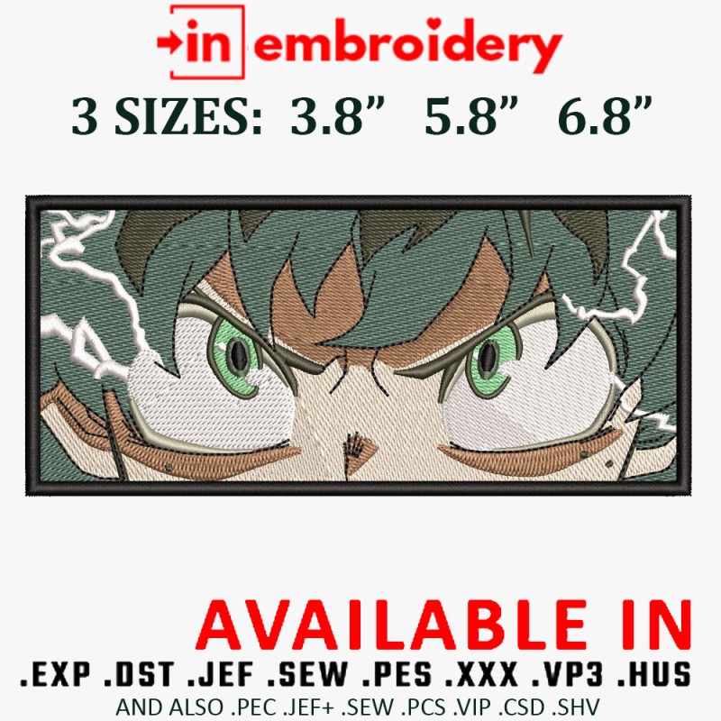 Deku Boy Embroidery Design 3 Sizes