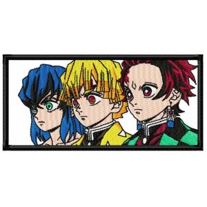 Demon Slayer Boys Anime Embroidery Design 4 Sizes