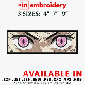 Nezuko Eyes Embroidery Design 3 Sizes