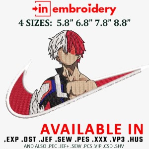 SWOOCH SHOTO TODOROKI Embroidery Design 4 Sizes