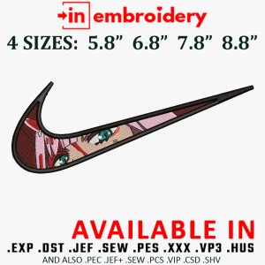 Swoosh Zero Two Embroidery Design 4 Sizes