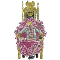 Doflamingo Donquixot Embroidery Design 4 Sizes