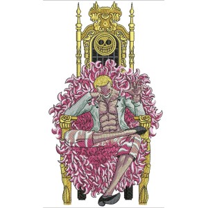 Doflamingo Donquixot Embroidery Design 4 Sizes