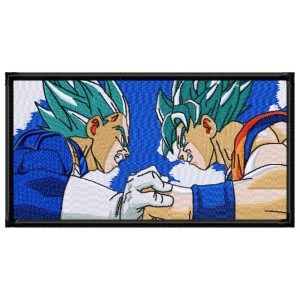 DRAGONBALL Battle Goku Vs Vegeta Embroidery Design 4 Sizes