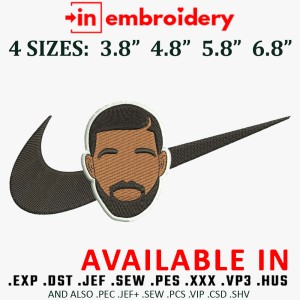 Swoosh x Drake Embroidery Design 4 Sizes