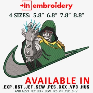 Swoosh x DR DOOM Embroidery Design 4 Sizes