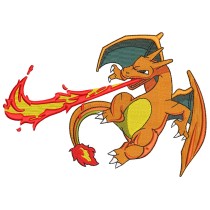 Swoosh x CHARIZARD POKEMON Embroidery Design 4 Sizes