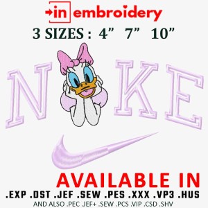 Duck Pink Girl Embroidery Design 3 Sizes