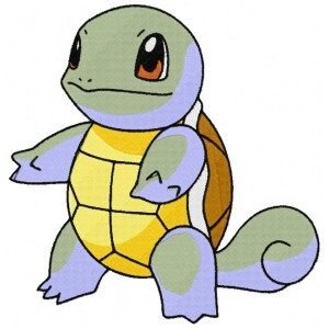 Squirtle Pokemon Embroidery Design 3 Sizes