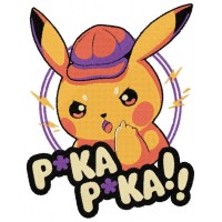 Pokemon Cute P*ka Paka Embroidery 3 Sizes