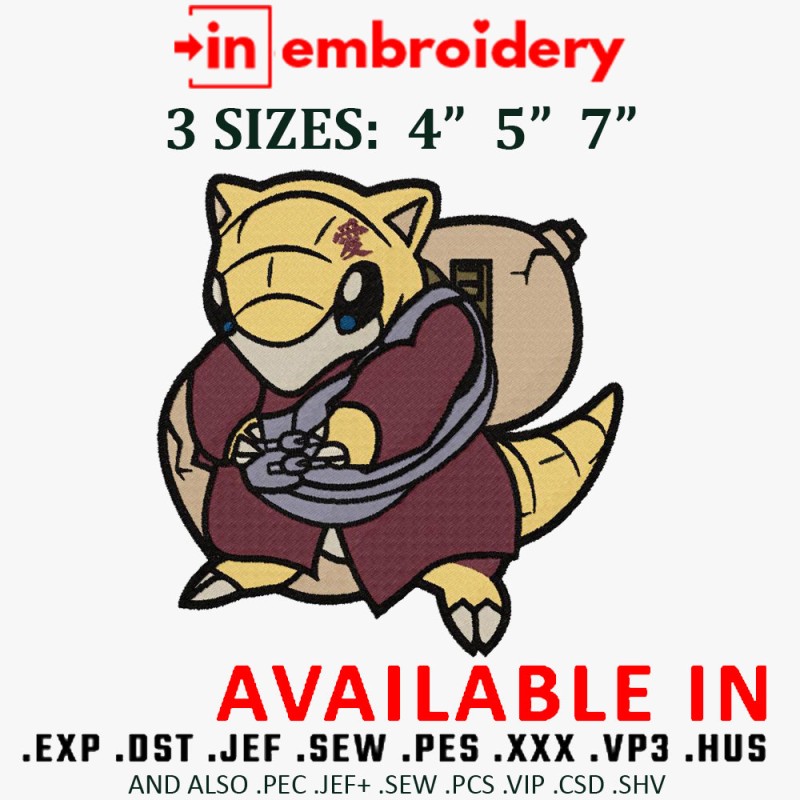 Pokemon Embroidery Design 3 Sizes