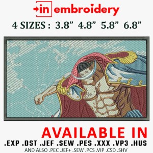 Strong Edward One Piece Embroidery Design 4 Sizes