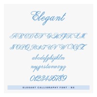 Elegant Calligraphy Embroidery Font, Formal Script Alphabet, Wedding Name Font, Cursive Machine Embroidery, 6 Sizes + BX, Instant Download PES DST VP3