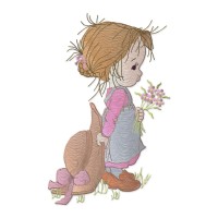 Elegant Girl Embroidery Design 3 Sizes Free Download