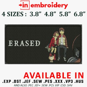 Erased Embroidery Design 4 Sizes