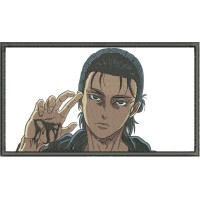 Eren Yeager Rectangle Anime Embroidery Design 4 Sizes