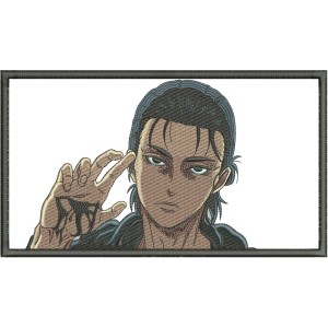 Eren Yeager Rectangle Anime Embroidery Design 4 Sizes