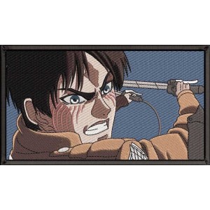 Eren Yeager Sword Anime Embroidery Design 6 Sizes
