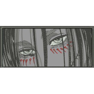 Eren Eyes Box Anime Embroidery Design 4 Sizes