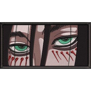 Eren Green Eyes Anime Embroidery Design 6 Sizes