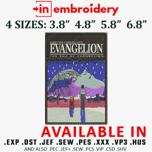 Evangelion Embroidery Design 4 Sizes
