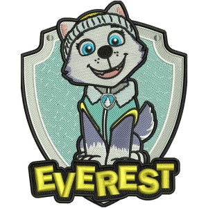 Everest from Paw Patrol Embroidery Designs 2 Sizes