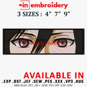 Mikasa Ackerman Embroidery Design 3 Sizes
