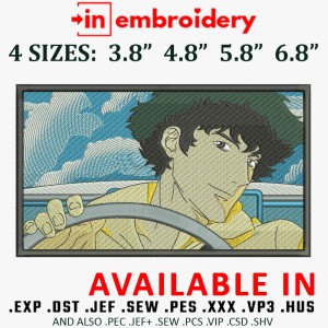 Cowboy Bebop Embroidery Design 4 Sizes