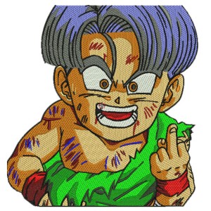 Gohan Super Saiyan Finger Embroidery Design 3 Sizes