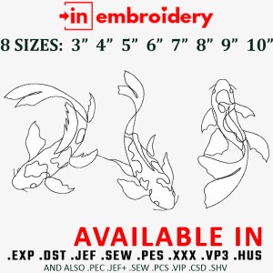 Fish Ayana Embroidery Design 8 Sizes